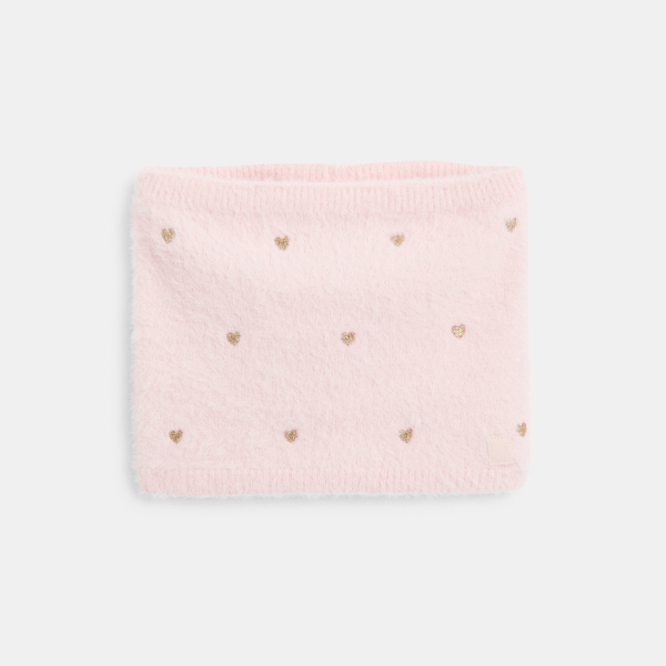 سنود مطرز بالقلوب الوردية للبنات